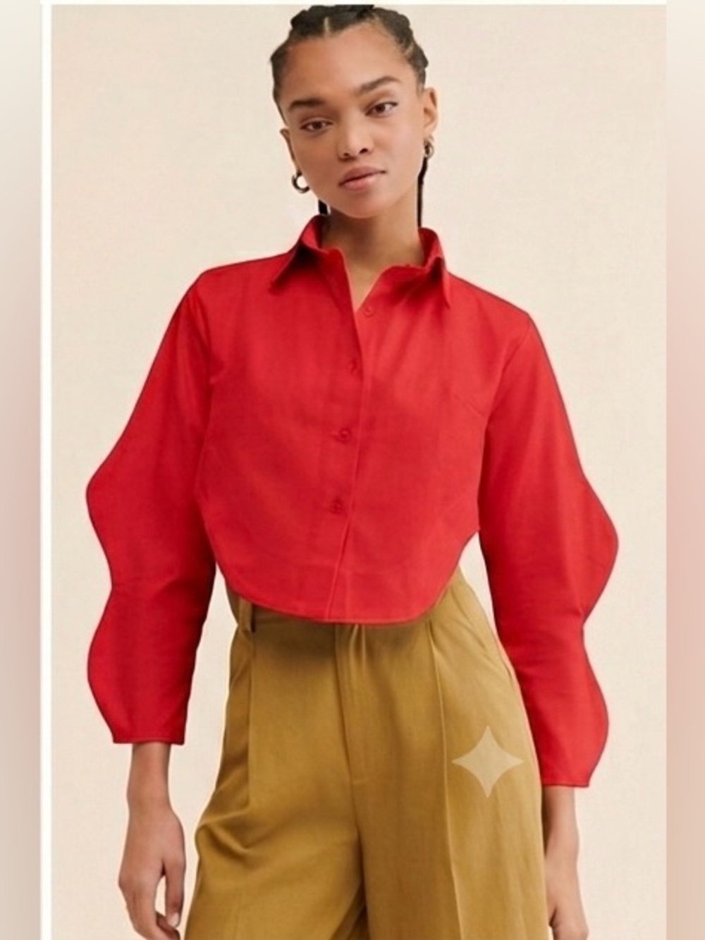 SELFI Two Wave Cropped Shirt Red South Africa (124) - Picture 2 of 12